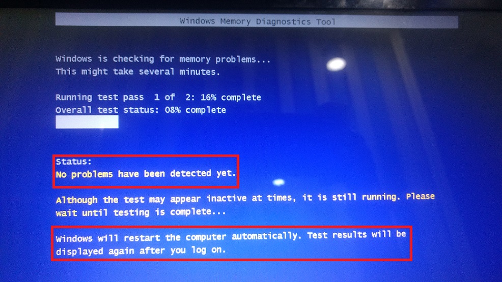 how long does windows 10 memory diagnostic take